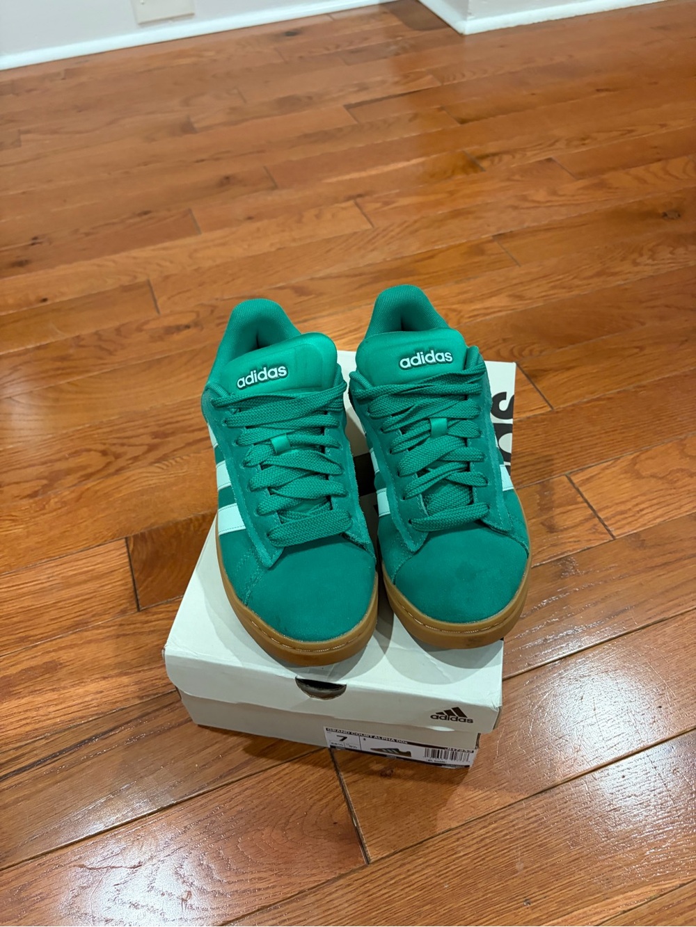 adidas Green Suede Sneakers with Gum Sole size 7